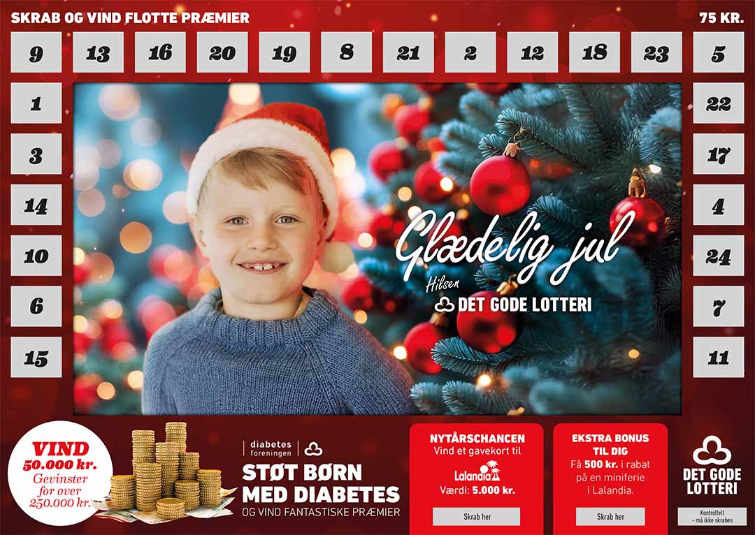 Sælg julekalendere i Det Gode Lotteri som klub, klasse eller forening og tjen penge til eget formål.